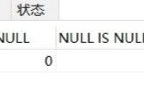 mysql中is null指的是什么