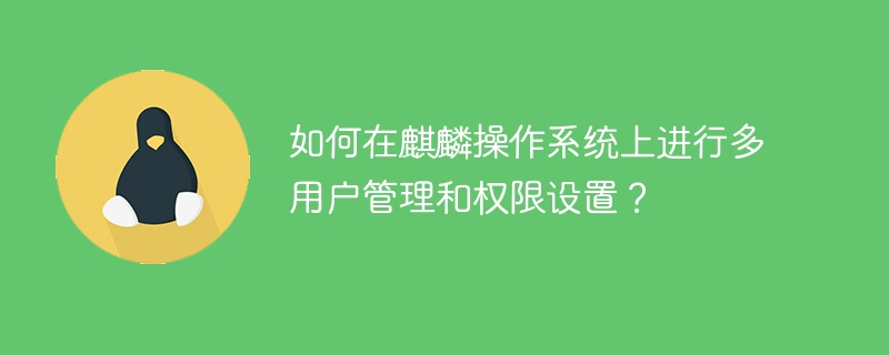如何在麒麟操作系统上进行多用户管理和权限设置?