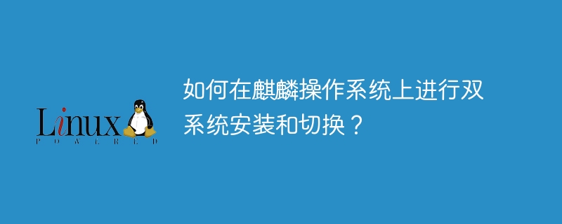 如何在麒麟操作系统上进行双系统安装和切换?