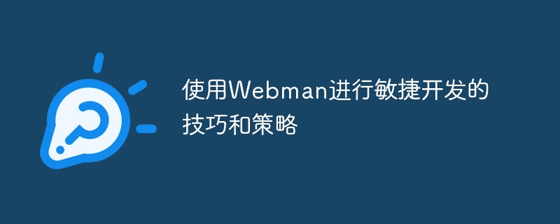使用webman进行敏捷开发的技巧和策略