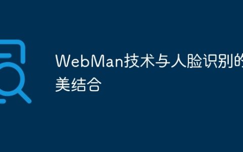 WebMan技术与人脸识别的完美结合