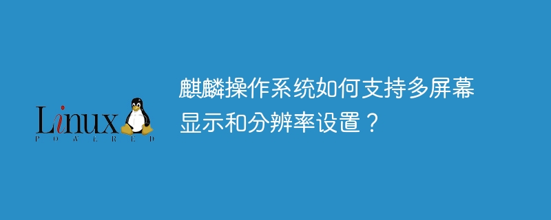 麒麟操作系统如何支持多屏幕显示和分辨率设置?