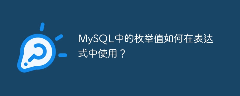 mysql中的枚举值如何在表达式中使用?