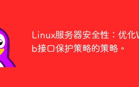 Linux服务器安全性：优化Web接口保护策略的策略。