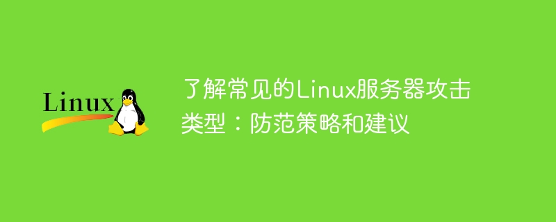 了解常见的linux服务器攻击类型:防范策略和建议