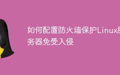 如何配置防火墙保护Linux服务器免受入侵