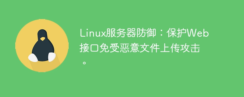 linux服务器防御:保护web接口免受恶意文件上传攻击。