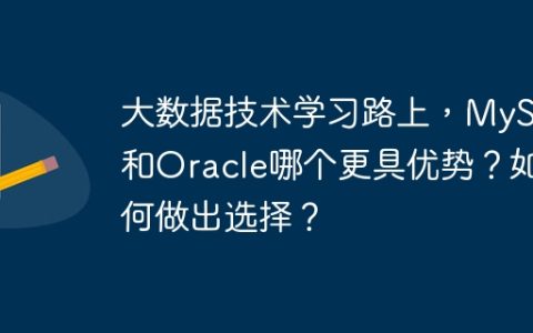 大数据技术学习路上，MySQL和Oracle哪个更具优势？如何做出选择？