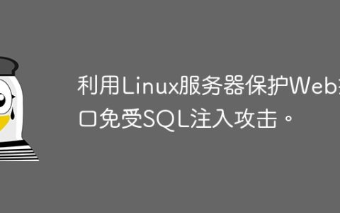 利用Linux服务器保护Web接口免受SQL注入攻击。