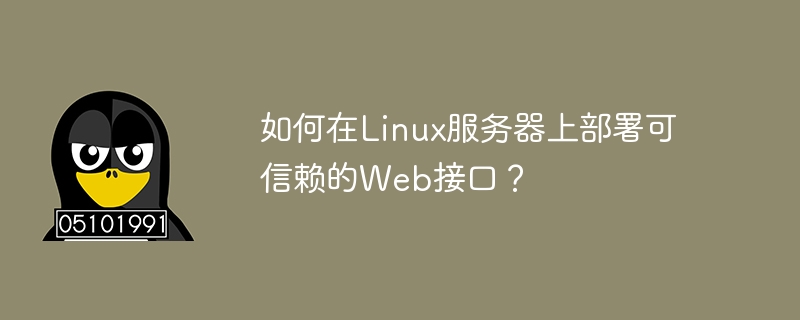 如何在linux服务器上部署可信赖的web接口?