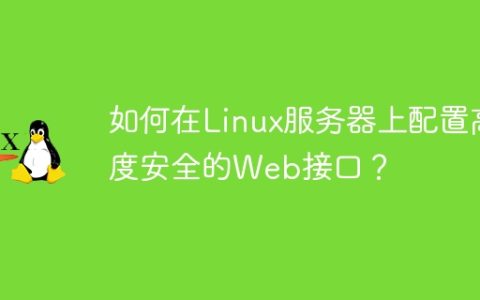 如何在Linux服务器上配置高度安全的Web接口？