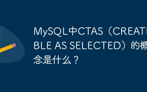 MySQL中CTAS（CREATE TABLE AS SELECTED）的概念是什么？