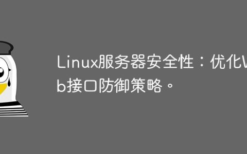 Linux服务器安全性：优化Web接口防御策略。