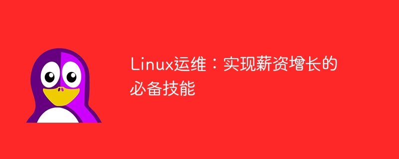linux运维:实现薪资增长的必备技能