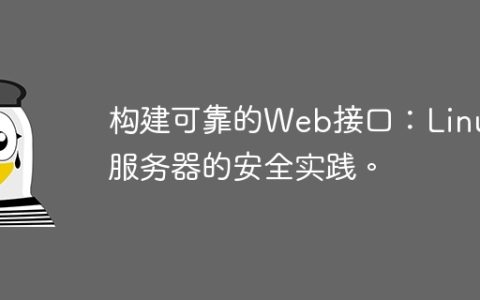构建可靠的Web接口：Linux服务器的安全实践。