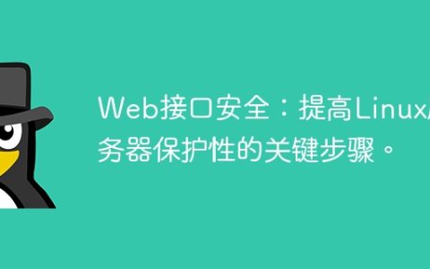 Web接口安全：提高Linux服务器保护性的关键步骤。