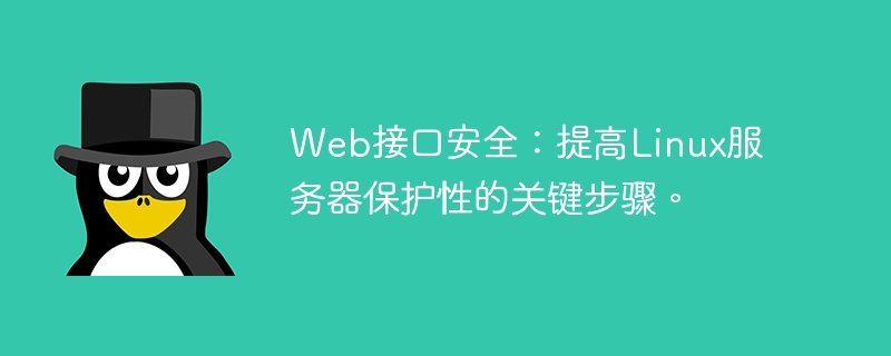web接口安全:提高linux服务器保护性的关键步骤。