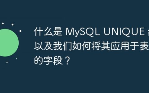 什么是 MySQL UNIQUE 约束以及我们如何将其应用于表的字段？