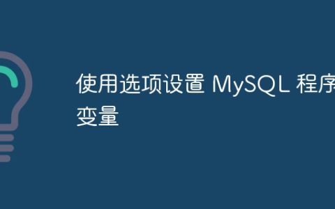 使用选项设置 MySQL 程序变量