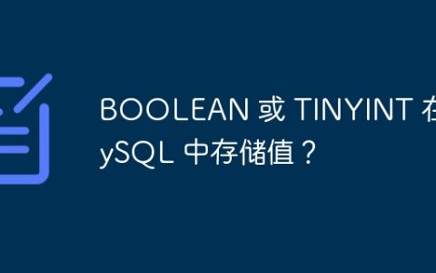 BOOLEAN 或 TINYINT 在 MySQL 中存储值？