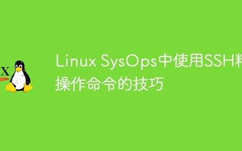 Linux SysOps中使用SSH精简操作命令的技巧