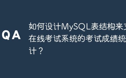 如何设计MySQL表结构来支持在线考试系统的考试成绩统计？