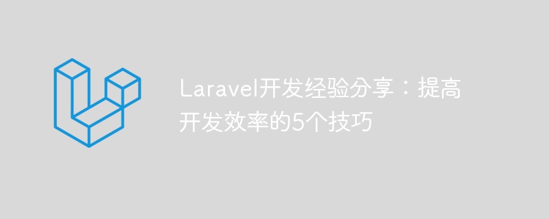 laravel开发经验分享:提高开发效率的5个技巧