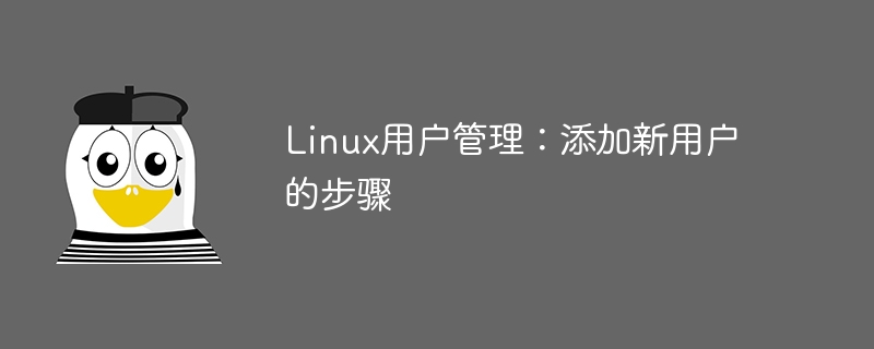 linux用户管理:添加新用户的步骤