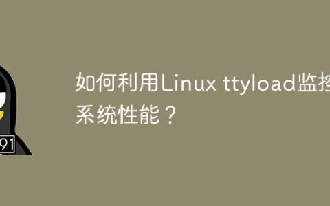 使用Linux ttyload来监测系统性能的方法