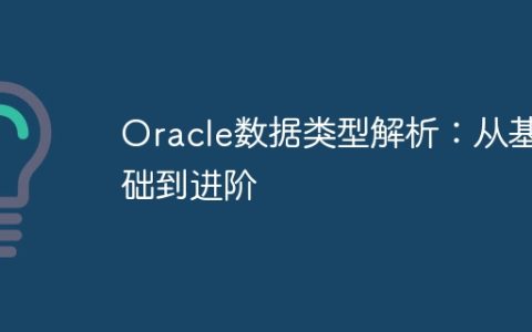 Oracle数据类型解析：从基础到进阶