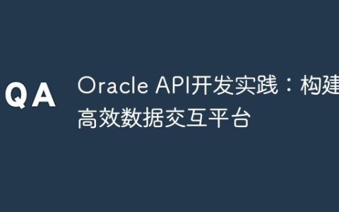 Oracle API开发实践：构建高效数据交互平台