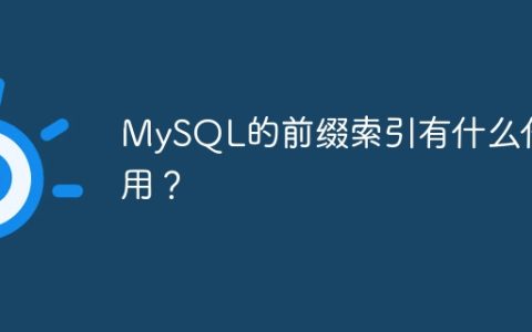 MySQL的前缀索引有什么作用？