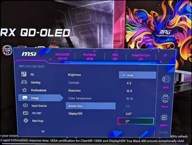 微星宣布 QD-OLED 显示器可自行进行固件升级