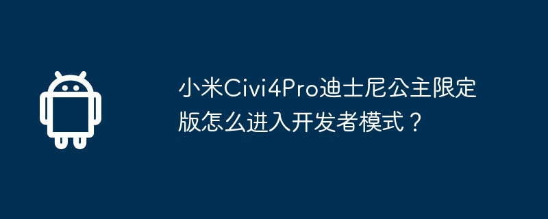 小米civi4pro迪士尼公主限定版怎么进入开发者模式?