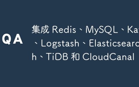集成 Redis、MySQL、Kafka、Logstash、Elasticsearch、TiDB 和 CloudCanal