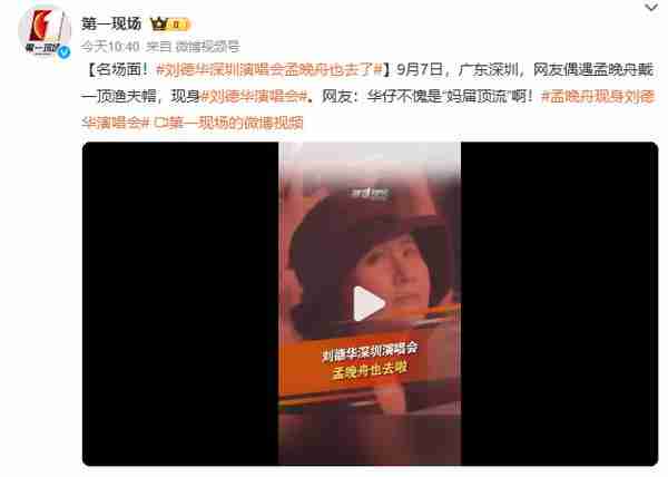 华为副董事长孟晚舟现身刘德华演唱会 你也是”华粉“?