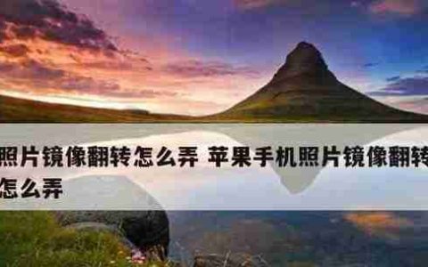 以手机怎么镜像翻转图片（利用手机应用实现翻转图片的方法）