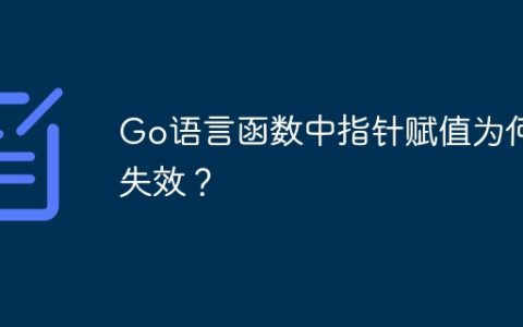 Go语言函数中指针赋值为何失效？