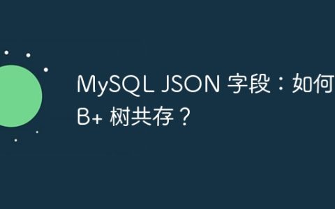 MySQL JSON 字段：如何与 B+ 树共存？