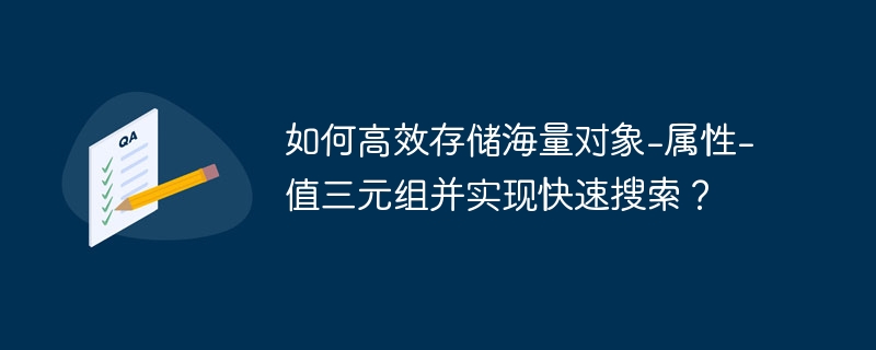 如何高效存储海量对象-属性-值三元组并实现快速搜索?