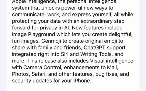 iOS 18.2RC发布_Ai功能国行无法使用