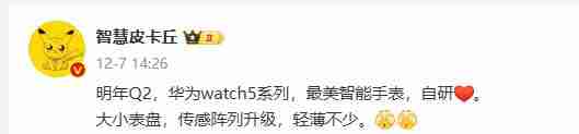 曝华为 WATCH 5 将于明年 Q2 发布 最美智能手表要来了?