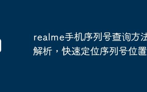 realme手机序列号查询方法解析，快速定位序列号位置
