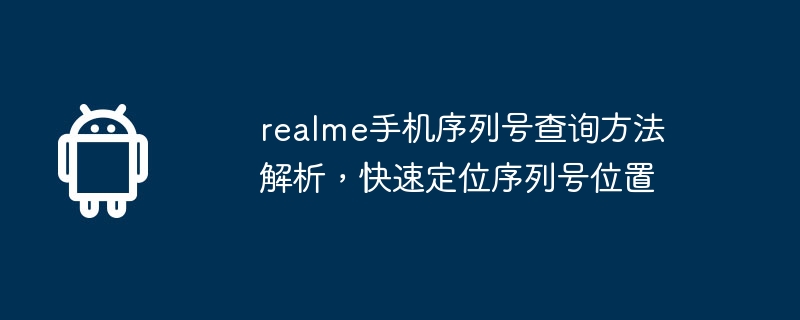 realme手机序列号查询方法解析,快速定位序列号位置
