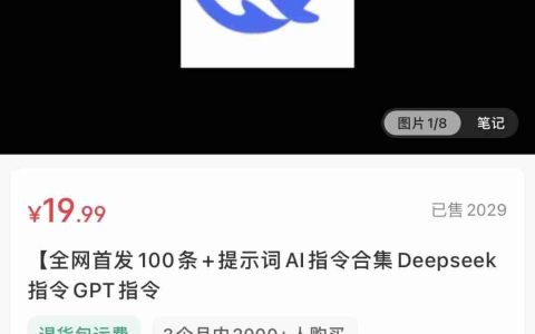 在小红书上卖Deepseek指令，赚了4w+