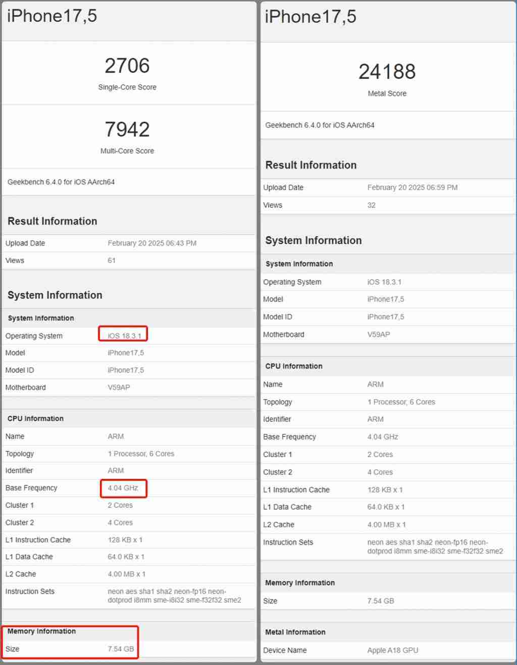 8G 内存,iPhone 16e 跑分出炉:CPU 也遭阉割?