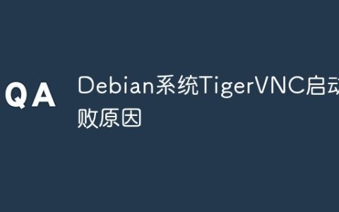 Debian系统TigerVNC启动失败原因