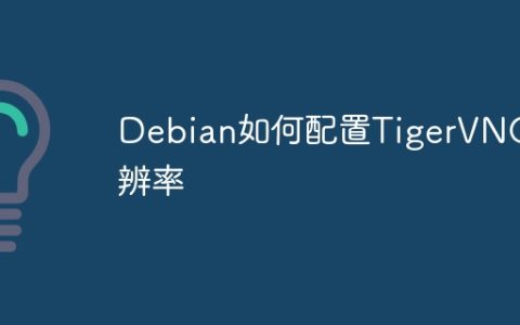 Debian如何配置TigerVNC分辨率