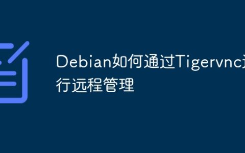 Debian如何通过Tigervnc进行远程管理