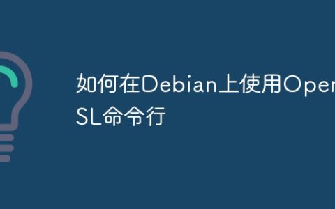如何在Debian上使用OpenSSL命令行